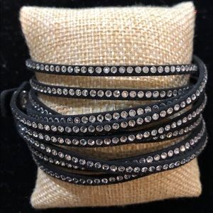 Touchstone by Swarovski black wrap bracelet